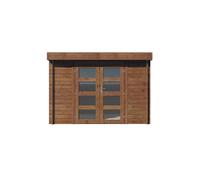 Abri de jardin en bois traité, ep. 28mm, surface utile 7.5m² INT024