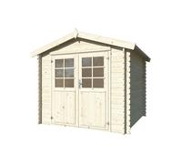 Abri de jardin en bois Valence 1 - WHITE WOOD - 6.90 m² - 2.72 x 2.54 m - 28 mm