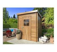 Abri de jardin en bois Zoe 1 - WHITE WOOD - Ep.19 mm - 2,4 m² - Bois traité autoclave - Toit plat