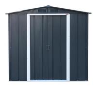 Abri de jardin en métal 3,68 m2 - DURAMAX Kit d'ancrage inclus - Gris anthracite