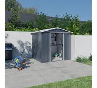 Abri de jardin en métal 4,38m2 - Gris - Surface intérieure 4m²