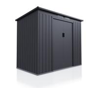 Abri de jardin en métal Gris foncé M
