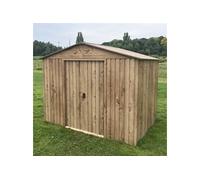 DURAMAX - Abri de jardin en métal imitation bois 7,75 m2 10x8 - Woodgrain Duramax Bois G