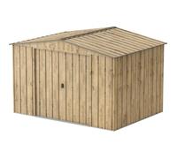 DURAMAX - Abri de jardin en métal imitation bois 7,75 m2 10x8 - Woodgrain Duramax Bois G