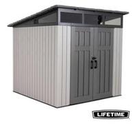 Abri de jardin en résine 6.45m² gris Lifetime