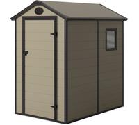 Abri de Jardin en Résine Gardiun Marsala 2,47 m² Ext. 190x132x203 cm Écru/Marron