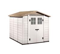 Abri de Jardin en Résine Gardiun Tuscany Evo 240 6 m² 262x230x220 cm Blanc/Beige
