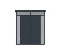 Abri de jardin en résine gris 3,65 m² avec plancher - MINARO