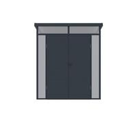 Abri de jardin en résine gris 3,65 m² avec plancher - MINARO