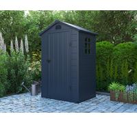 Abri de jardin en résine gris anthracite 1,39 m² - CESIO