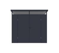 Abri de jardin en résine gris anthracite 4,57 m² avec plancher - MINARO