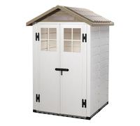 Abri de jardin résine 1,97 m2 beige/marron evo 120