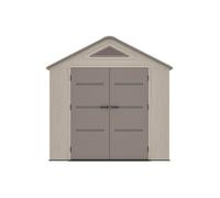 Abri de jardin en résine HDPE beige effet bois 9,5 m² avec plancher - épaisseur 22 mm - ANTEVA