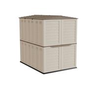Abri de Jardin Extérieur 5500L Beige - Cabanon de jardin en Polypropylène 151x208x200 - Rangement Outils, Vélos, ARTPLAST