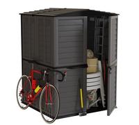 Abri de Jardin Extérieur Gris Anthracite - Polypropylène 151x146x200 - Cabane de jardin avec planché intégré ARTPLAST