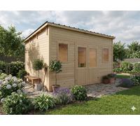 Abri de jardin gamme Luxe 4x3m, grande hauteur, épaisseur 28mm