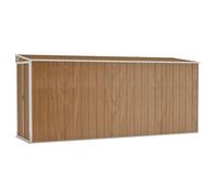 Abri de jardin - HELLOSHOP26 - Cabanon mural - Acier galvanisé - 118 x 382 x 178 cm - Double porte