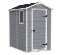 Abri de jardin 2,5 m² KETER Manor 46S, 192 x 130 x 198 cm - Abri résistant aux intempéries, Gris