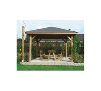 Solid Tonnelle Kiosque en Bois Autoclave (347x347cm) - S7712