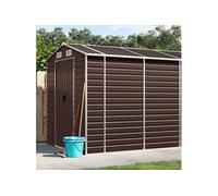 Abri de jardin marron 191x810x198 cm acier galvanisé
