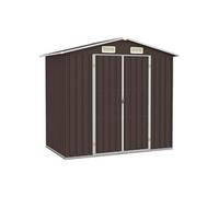 Abri de jardin Marron 205x129x183 cm Acier galvanisé