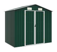 Abri de Jardin Marron Acier Galvanisé Cabane Outils Stockage Rangement vidaXL
