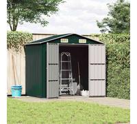 Abri de Jardin Marron Acier Galvanisé Cabane Outils Stockage Rangement vidaXL