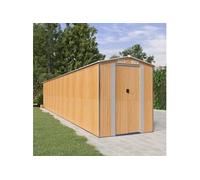 Tuinschuur 192x1021x223 cm gegalvaniseerd staal lichtbruin3147481