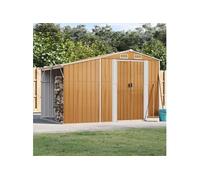 vidaXL Abri de Jardin, Cabane à Outils avec Poignées, Remise à Outils avec Toit Inclinable, Abri de Rangement, Marron Clair 3188298