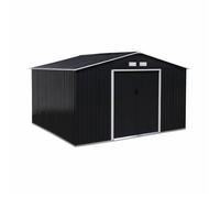 Abri de jardin métal 10,85m² avec kit d'ancrage