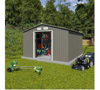 Abri de jardin métal 10,91 m2 + kit d'ancrage