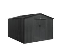 Abri de jardin métal 8,95m² avec kit d'ancrage FLANDRES