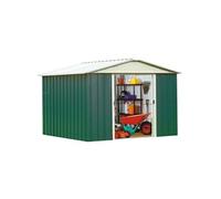Abri de jardin métal vert 8 m2 Yardmaster + kit