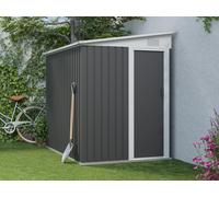 Abri de jardin métal adossé en acier galvanisé anthracite 3,15 m² - DAXTON