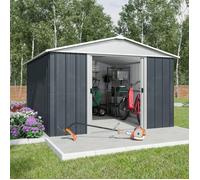 Abri de jardin métal anthracite Yardmaster 11,03 m² + kit d'ancrage
