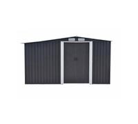 Abri de jardin en acier galvanisé gris LERY - 10,5m²