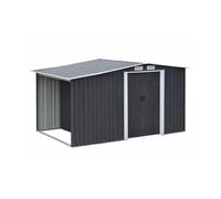Abri de jardin métal en acier galvanisé gris 6 m² LERY