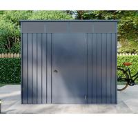 Abri de jardin métal en acier galvanisé gris anthracite 4,6 m² - CLAFTON Gris anthracite