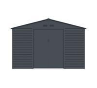 Abri de jardin métal en acier galvanisé - Anthracite - 13,12 m² - ADELMO