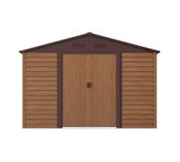 Vente-unique - Abri de Jardin métal en Acier galvanisé Effet Bois - 11,75 m² - ARSEGO