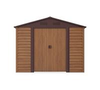 Vente-unique - Abri de Jardin métal en Acier galvanisé Effet Bois - 6,62 m² - ARSEGO