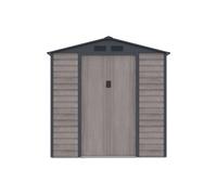 Abri de jardin métal en acier galvanisé effet bois gris 2,79 m² - ADELMO