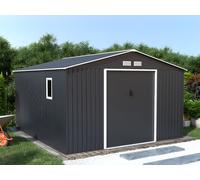 Abri de jardin métal en acier galvanisé gris 12,99 m² - ARCHER