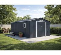 Abri de jardin métal en acier galvanisé gris 15,35 m² - ARCHER