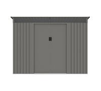 Abri de jardin métal en acier galvanisé gris 4,77 m² - FOLCO