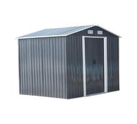 Abri de jardin métal en acier galvanisé gris 5,2 m² - MANSO