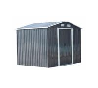 Abri de jardin métal en acier galvanisé gris 5,2 m² - MANSO Gris anthracite