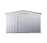 Abri de jardin métal en acier galvanisé gris 7,82 m² - LINUS