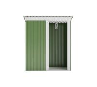 Abri de jardin métal en acier galvanisé vert sauge - 1 39 m² - BIRON