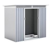 Abri de Jardin Métal Gardiun Kingston - 3 m² - Acier Galvanisé - Sky Light - Argent/Blanc